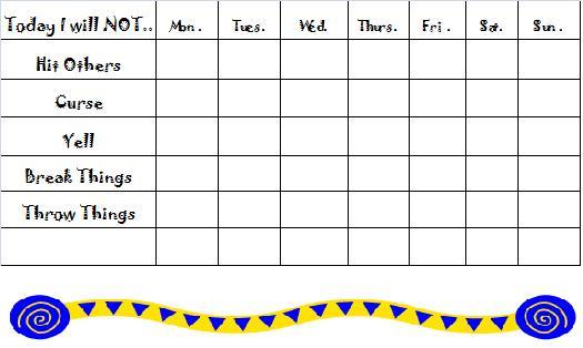 free printable reward chart template