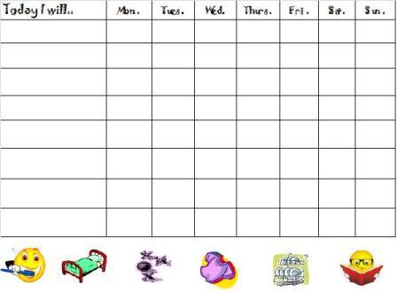 List on Free Chore Charts  Chores List  Behavior Chart