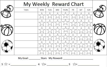 printable rewards chart