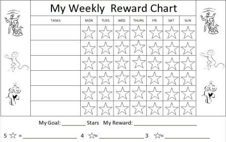 Free Printable Reward Charts For 6 Year Olds