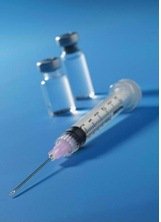 Syringe and vial for immunizations 