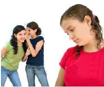 girls being bullies in school to classmate