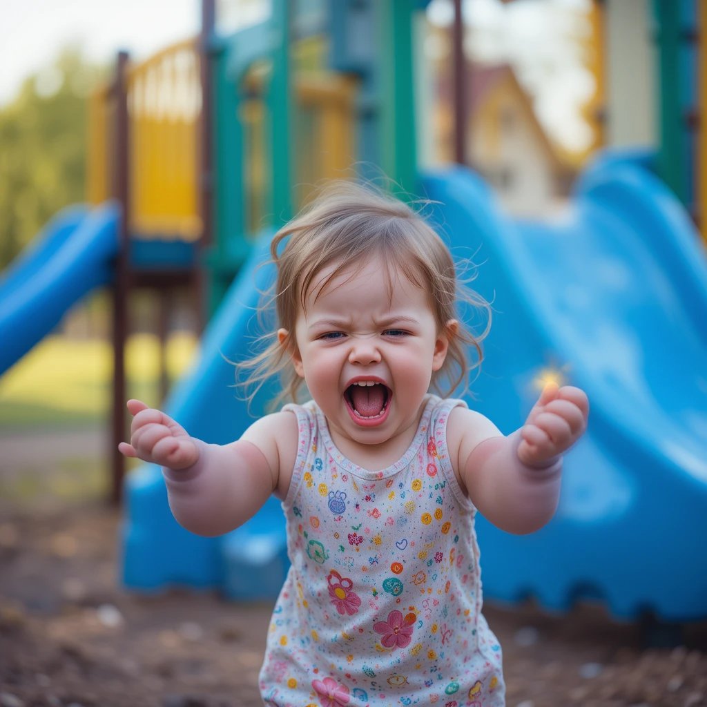 toddler tantrum at playground