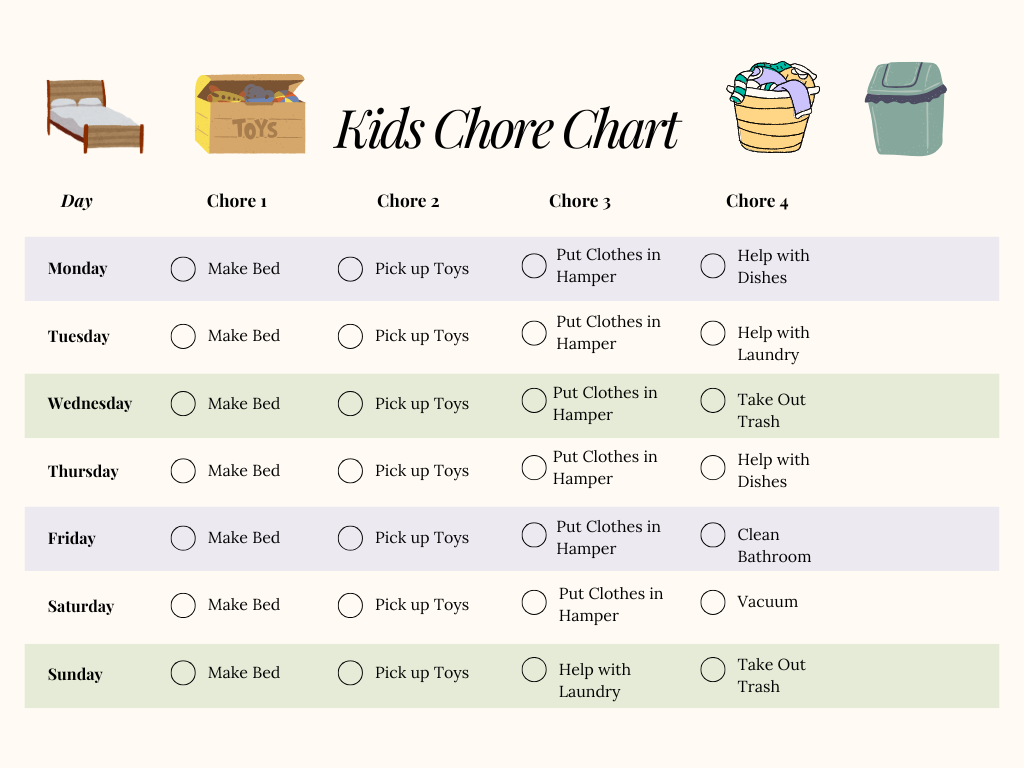 kids chore chart 1