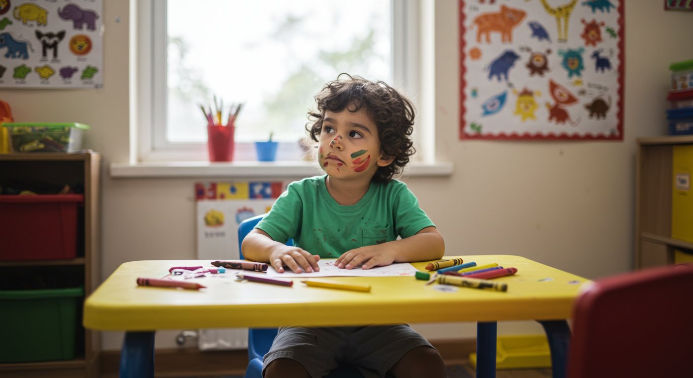 boy not paying attention in school