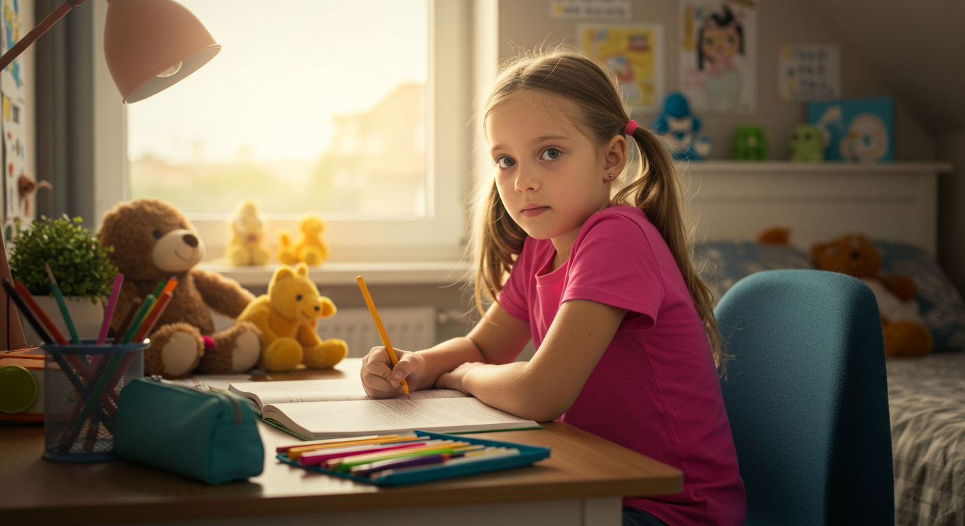 girl studying