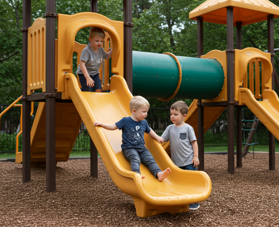 boys on playground equipment sensory seeking