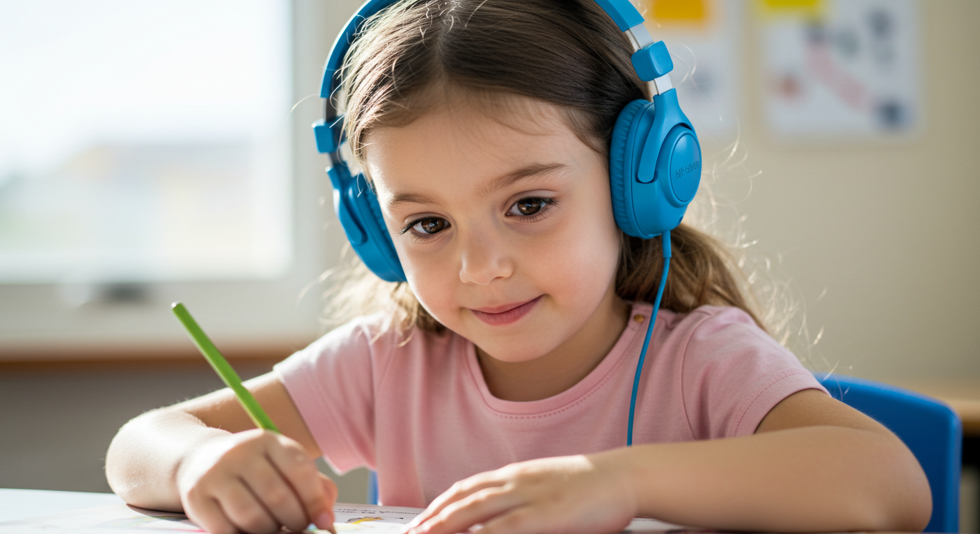 Child doing integrative listening systems