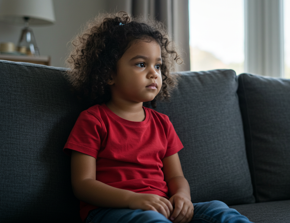 child lacking facial expression as characteristic for autism