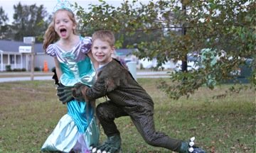 Swamp Monster catches a Mermaid!